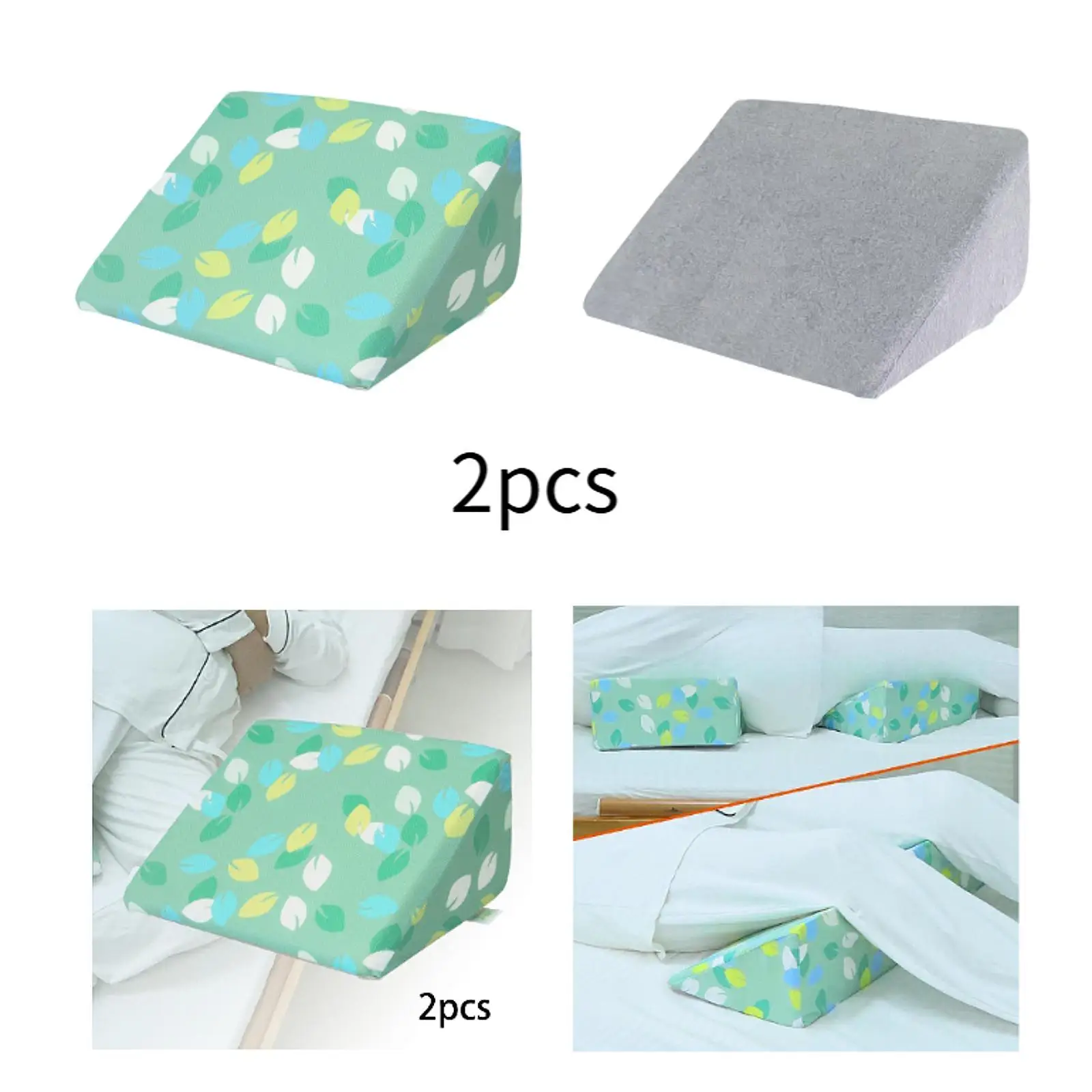 

2 клиновых подушки для спины, подушки до колен, приподнятые многофункциональные позиционеры тела