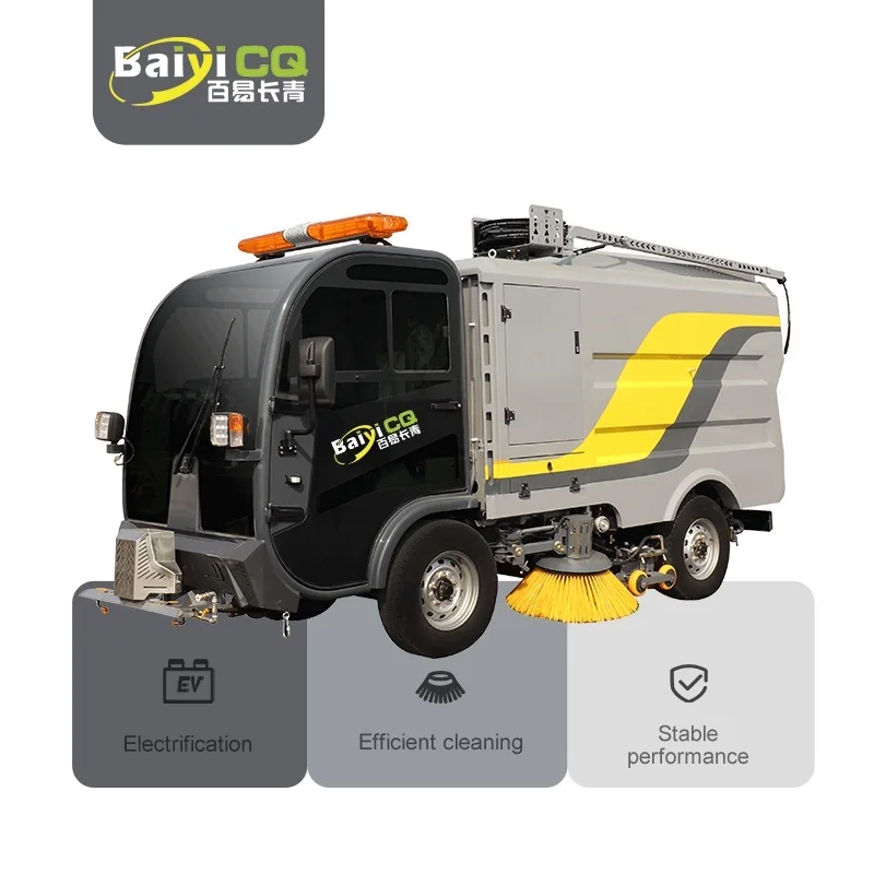 Baiyi CS60 Ride On Electric Road Sweeping Cleaning Machine Industrial Floor Sweeper