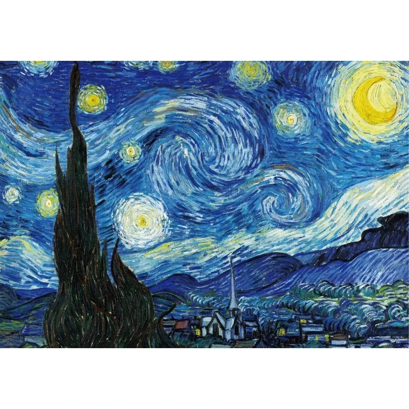 Puzzles pour adultes 500/1000/1200/2000 pièces, La Nuit étoilée de Vincent Van Gogh, puzzles pour adultes, jouet éducatif stimulant