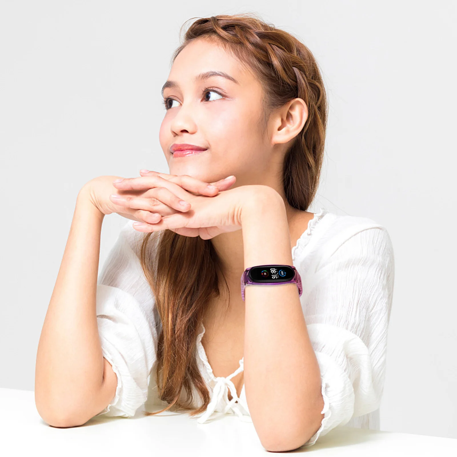 Elegante cinturino in metallo per cinturino resistente 5 4 3 Cinturino squisito congiunto interamente in acciaio lucido