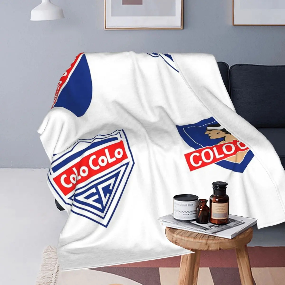 Colo Colo Insignias Blankets Fleece Sofa Throw Blanket Warm Throw Blankets for Home Bedroom Office Throws Bedspread Quilt