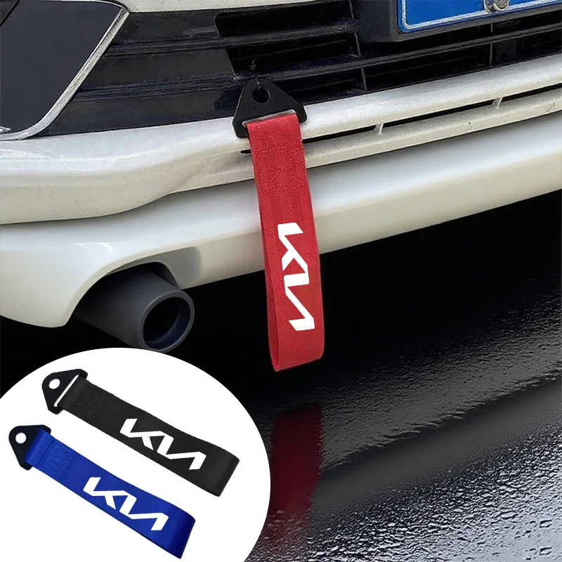Correa de remolque de nailon de alta resistencia para coche, barras de remolque, gancho para cuerdas de remolque para KN Kia Rio Picanto Sportage Niro Morning Ceed Stonic Optima
