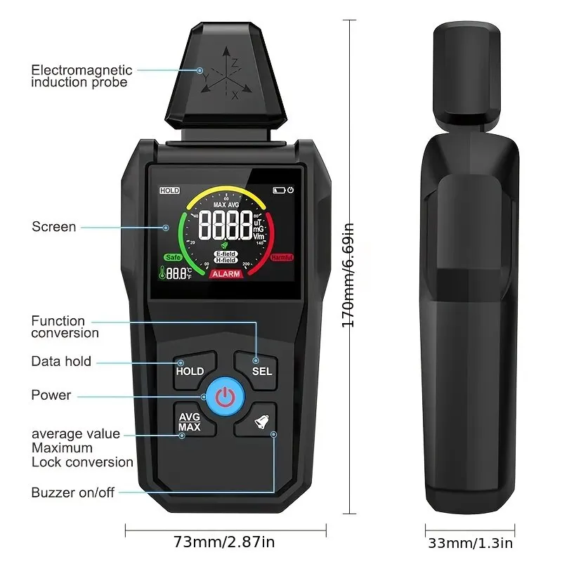 1PC EMF01 detektor promieniowania elektromagnetycznego precyzyjny domowy przyrząd do pomiaru promieniowania fal elektromagnetycznych