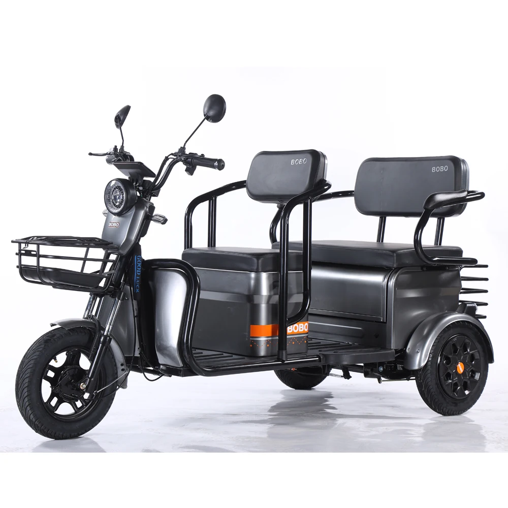 OEM Wholesale 60V 500W Electric Trike Open-Body Two-Seater Adjustable Electric Tricycle for Adults
