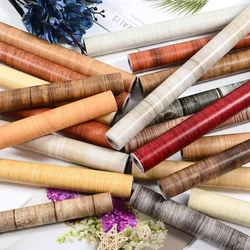 Wood Grain Thick Waterproof Pvc Self Adhesive Wall Wallpaper Muebles Oil Proof Kitchen Cabinets Armoire Peel and Stick Stickers