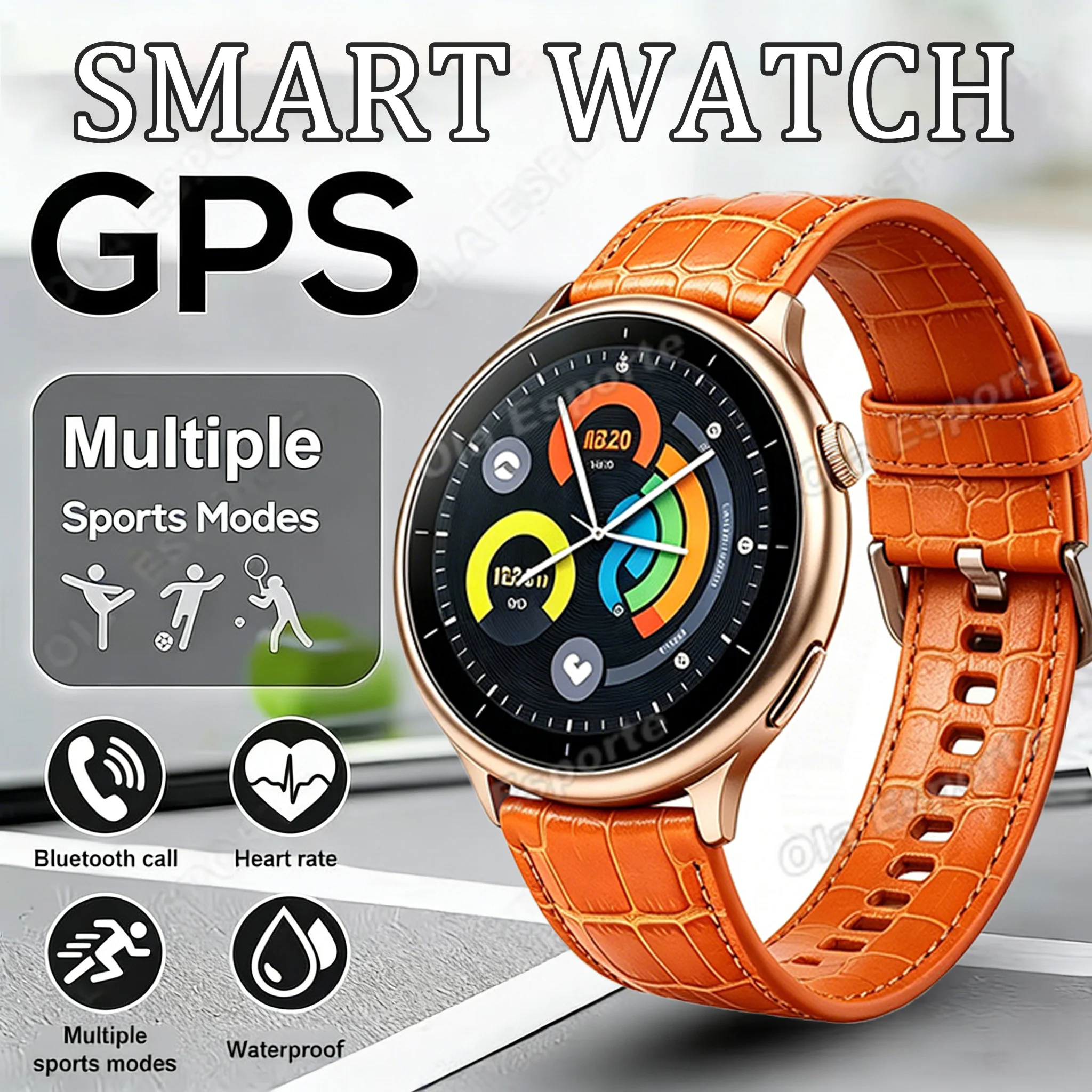 

2026 New GPS Smart Watch Men AMOLED Screen Always Show Time Heart Rate IP68 Waterproof Bluetooth Call Sports Fitness Smart Watch