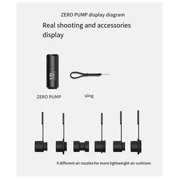 FLEXTAILGEAR ZERO 펌프 휴대용 공기 펌프, 팽창식 및 배기용 미니 공기 펌프, 에어 쿠션 리치, 34g