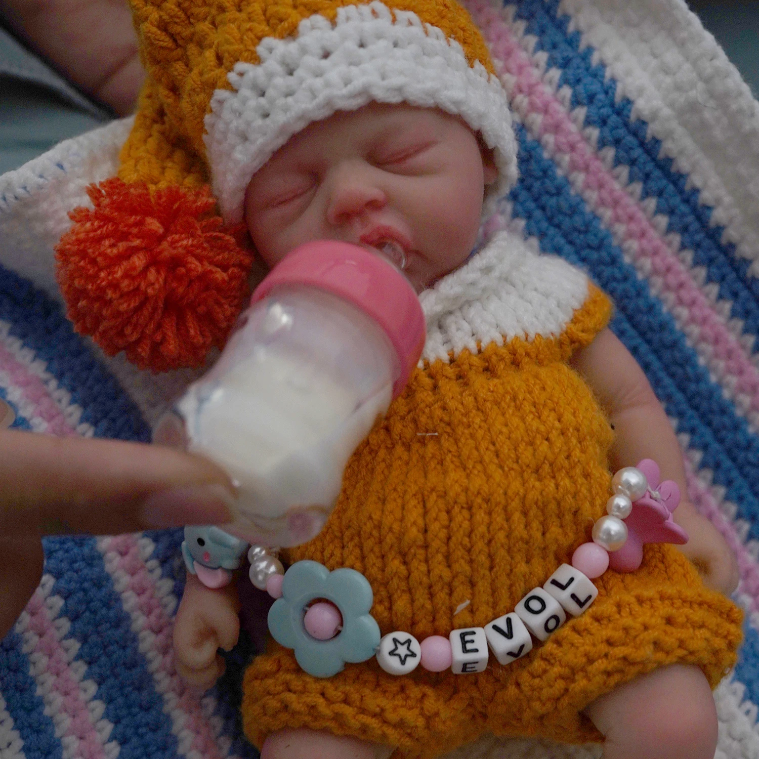 

7" 18 Cm Girl Micro Preemie Full Body Silicone Sleeping Baby Lifelike Mini Reborn Doll Surprice Children Anti-Stress