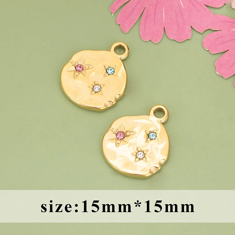 assoonas MF07, Schmuckzubehör, 316L-Edelstahl, nickelfrei, handgefertigt, Anhänger, Schmuckherstellung, DIY-Anhänger, 4 Stück/Set. – Detail 3