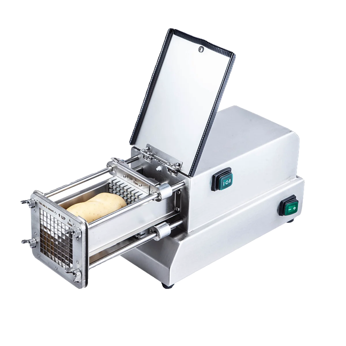 Electric Slicer Commercial French Fry Slicer Cutter Potato Cucumber Fully Automatic Sweet Potato Melon Carrot Cutting Machine