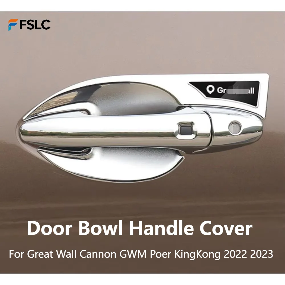 ⭐Genuine⭐ Car Upgrade For Great Wall Cannon GWM Poer KingKong 2022-2023 Door Handle Bowl Cover Trim Protection Accessories