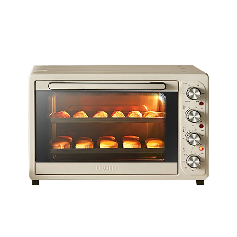 UKOEO HBD-5002 52L Home Electric Oven 8 Heating Tubes Multi-function Baking Oven with Rotisserie & Fermentation