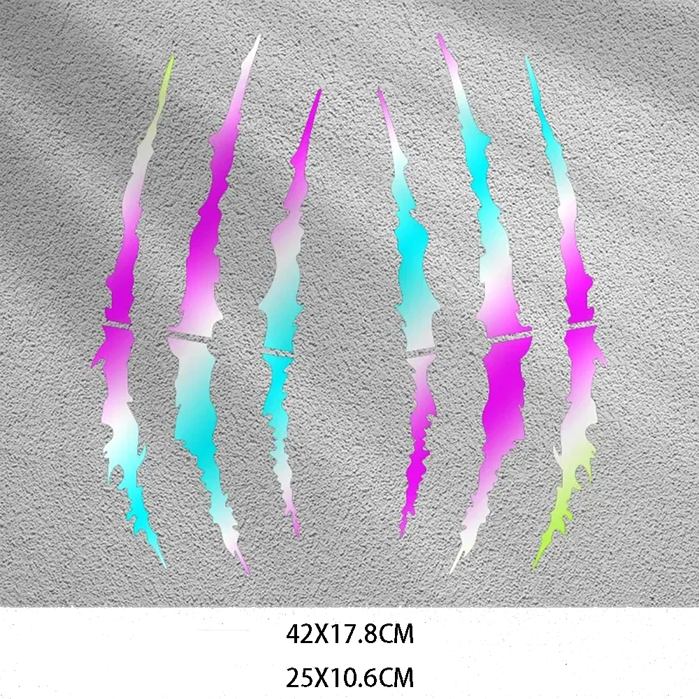 1PC Monster Claw Scratch Motorcycle Stickers for Helmet Tank Side Strips Vinyl Decals Car Headlight Body Waterproof Decoration image 6