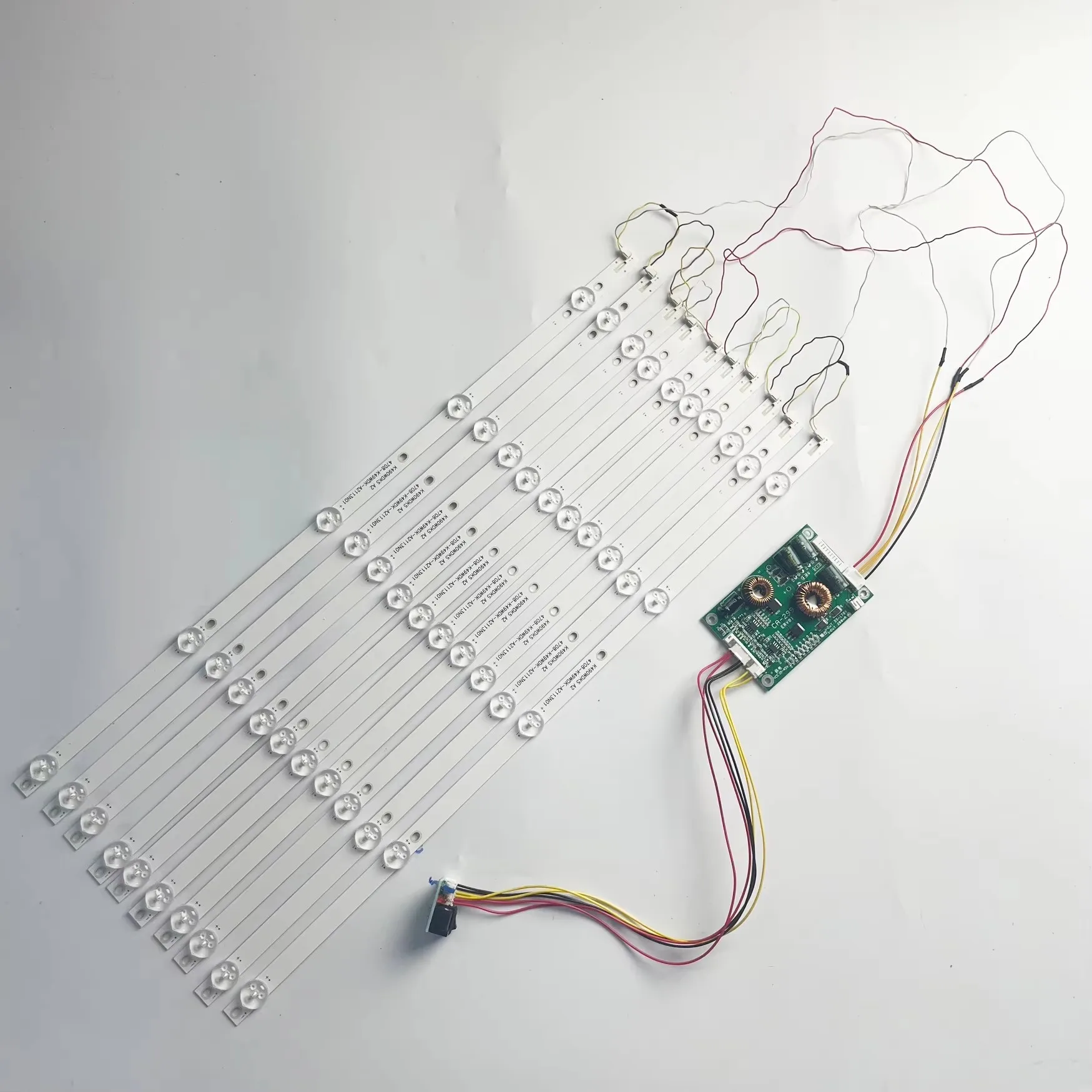 10szt 495mm LED Backlight strip 5 Lamps Lens kit Board Fliter for 42 43 46 47 48 inch LCD TV 12V input Update CCFL billboard