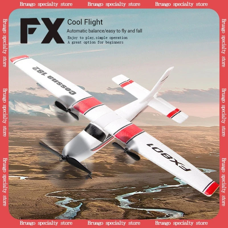 New 182 Fx-801 Fixed Wing Simulation Glider Epp Foam Remote Control Aircraft Model Children'S Boy Toy Novice Outdoor Aircraft