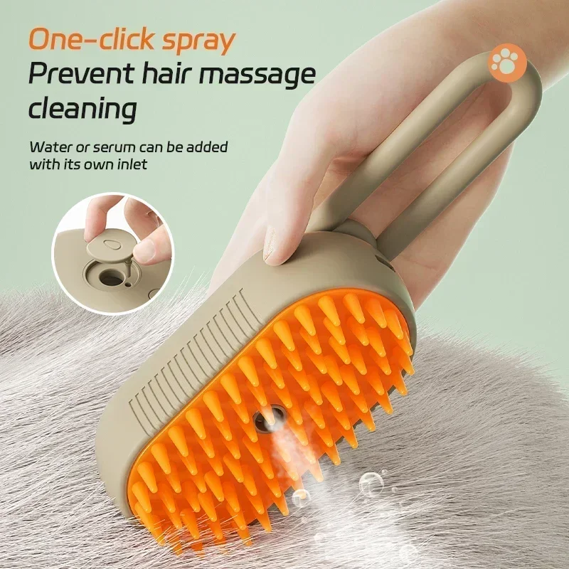 

Cat & Dog Pet Spray Massage Comb One Key Spray Anti-Fly Comb Bath Brush Hair Removal Pet Supplies