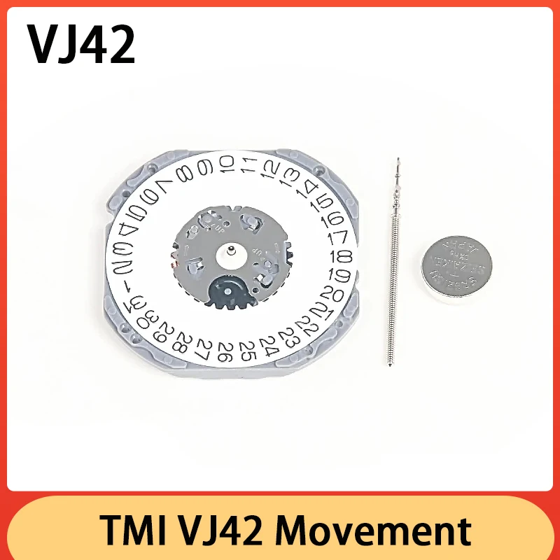 

Часовой механизм VJ42, Япония, новинка, оригинальный кварцевый часовой механизм VJ42B, 3 стрелки, дата на 3/6, часы, аксессуары для часов с батареей, стабильное качество