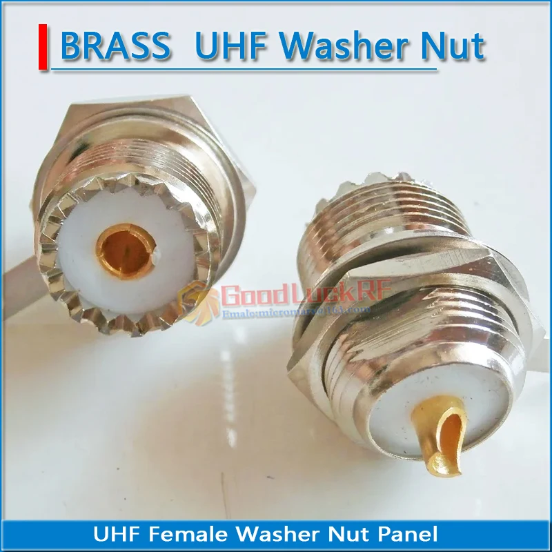 Connector Coax PL259 SO239 UHF Female O-ring Bulkhead Deck Panel Mount Nut Clip Solder Cup Brass Straight RF Coaxial Adapters