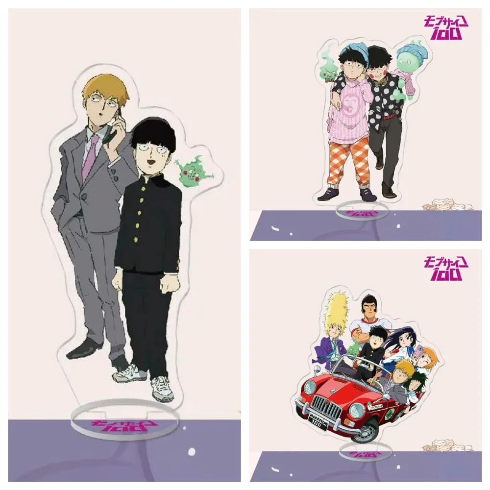 

15CM Key chain Anime Mob Psycho 100 Acrylic Stand Action Figure Toy Mobu Saiko Hyaku PVC Desktop Stand