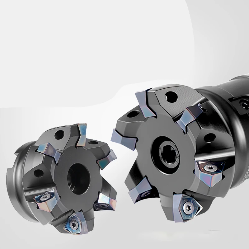 

MFWN 90 Degree Double-Sided Hexagonal Plane Re-Cutting Milling Cutter Head WNMU080608 Insert for Rough Machining Fast Milling