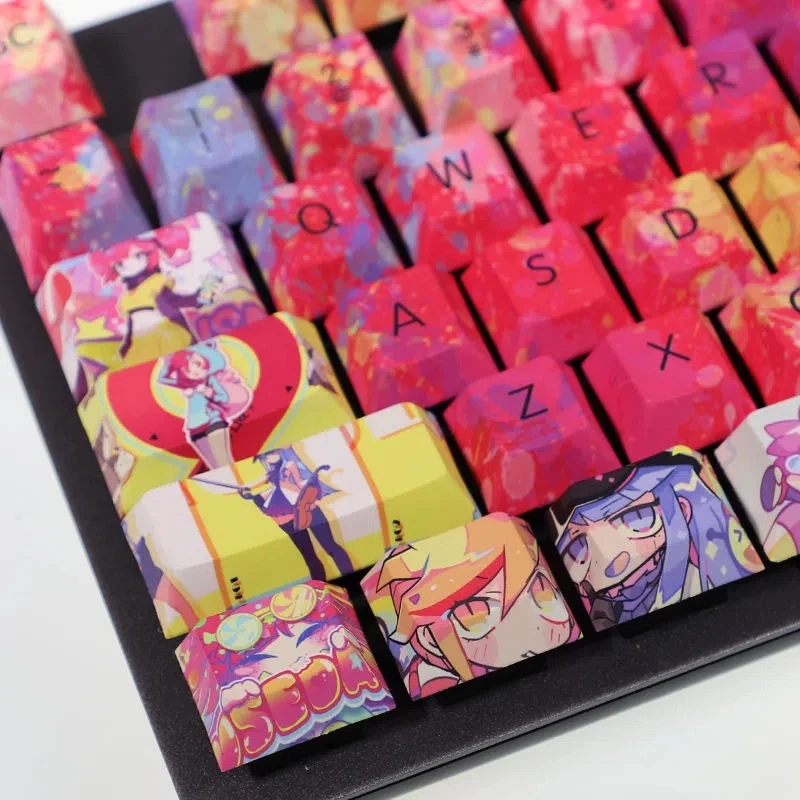 Muse Dash Game Theme Mechanical Keyboard Keycaps Cherry Mx Switch PBT Keycap Sublimation Cartoon Custom Keyboards Key Cap DIY