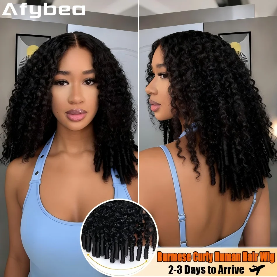 

Burmese Curly Wig Human Hair 40 Inch Lace Front Wig 13X6 Hd Lace Frontal Wig Pre Plucked Pre Bleached Human Hair Wigs For Women