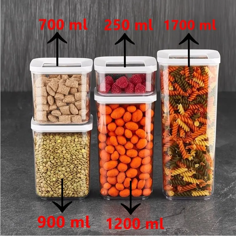 30 Pcs Kitchen Food Storage Container Set Airtight and Pantry Organization with Durable Lids for Cereal, Dry Food Flour & Sugar