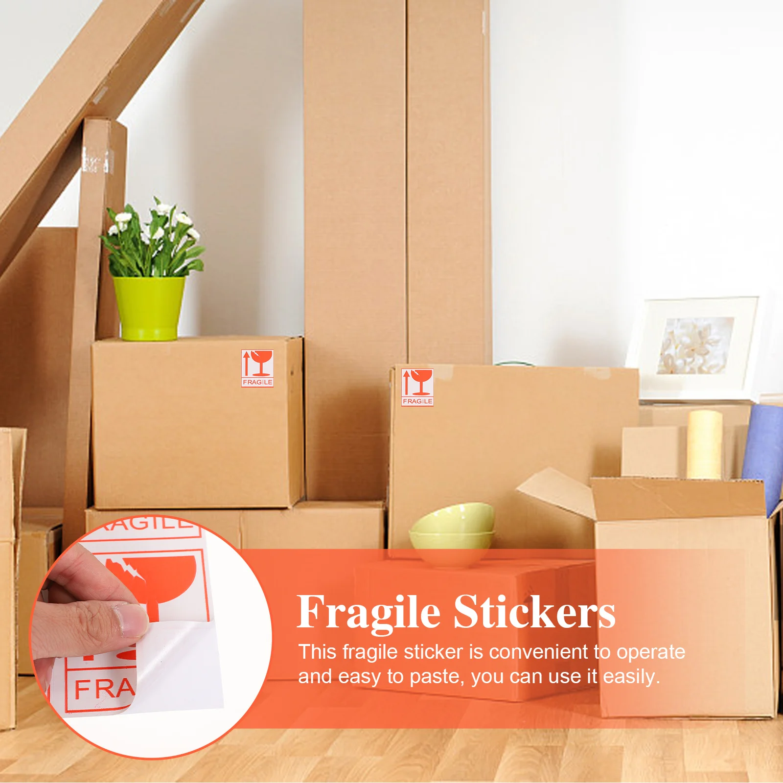

258 шт. хрупкие предупреждающие наклейки, прочные клейкие предупреждающие этикетки для картонных коробок, упаковки, удобные, практичные