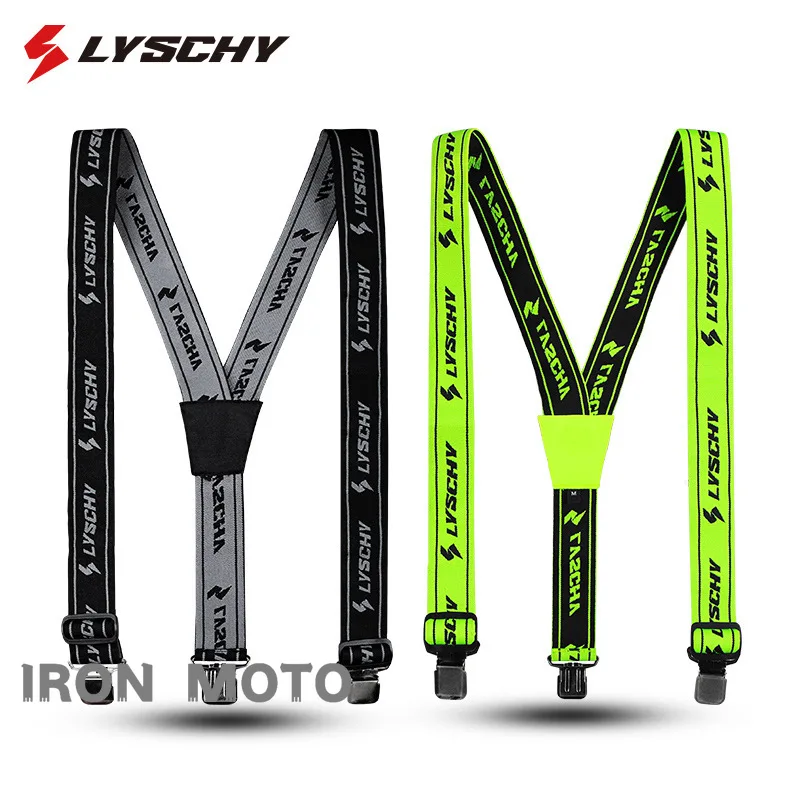 

LYSCHY Motorcycle Riding Pants Elastic Adjustable Y Back Suspender Straps Motorcycle Racing Pants High Elastic Braces