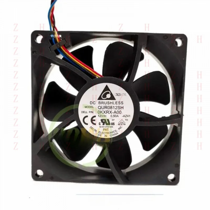 

XXZ for 1/piece QUR0812SH 12V 0.50A 8025 8CM Delta 4-wire PWM Temperature Cooling Fan