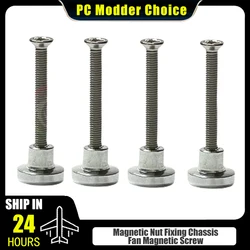 Desktop Magnetic Screw Fixed Fan Nut Fixing Chassis Fan DIY MOD Cooling 25mm Fan, 4Pcs/lot