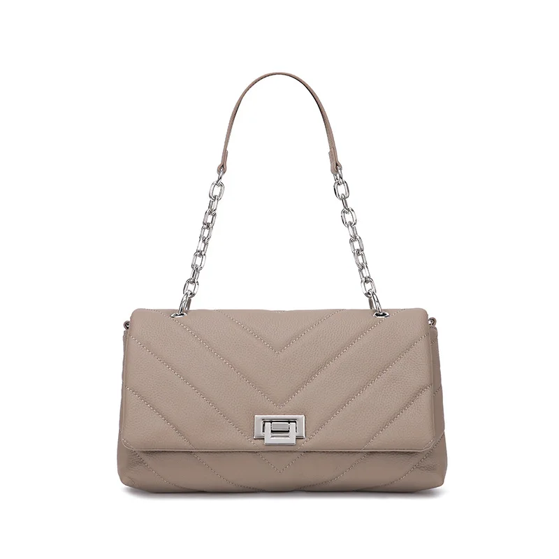 

New Casual Chain Crossbody Bags For Women Fashion Simple Shoulder Bag Ladies Designer Handbags Genuine Leather Messenger Bags