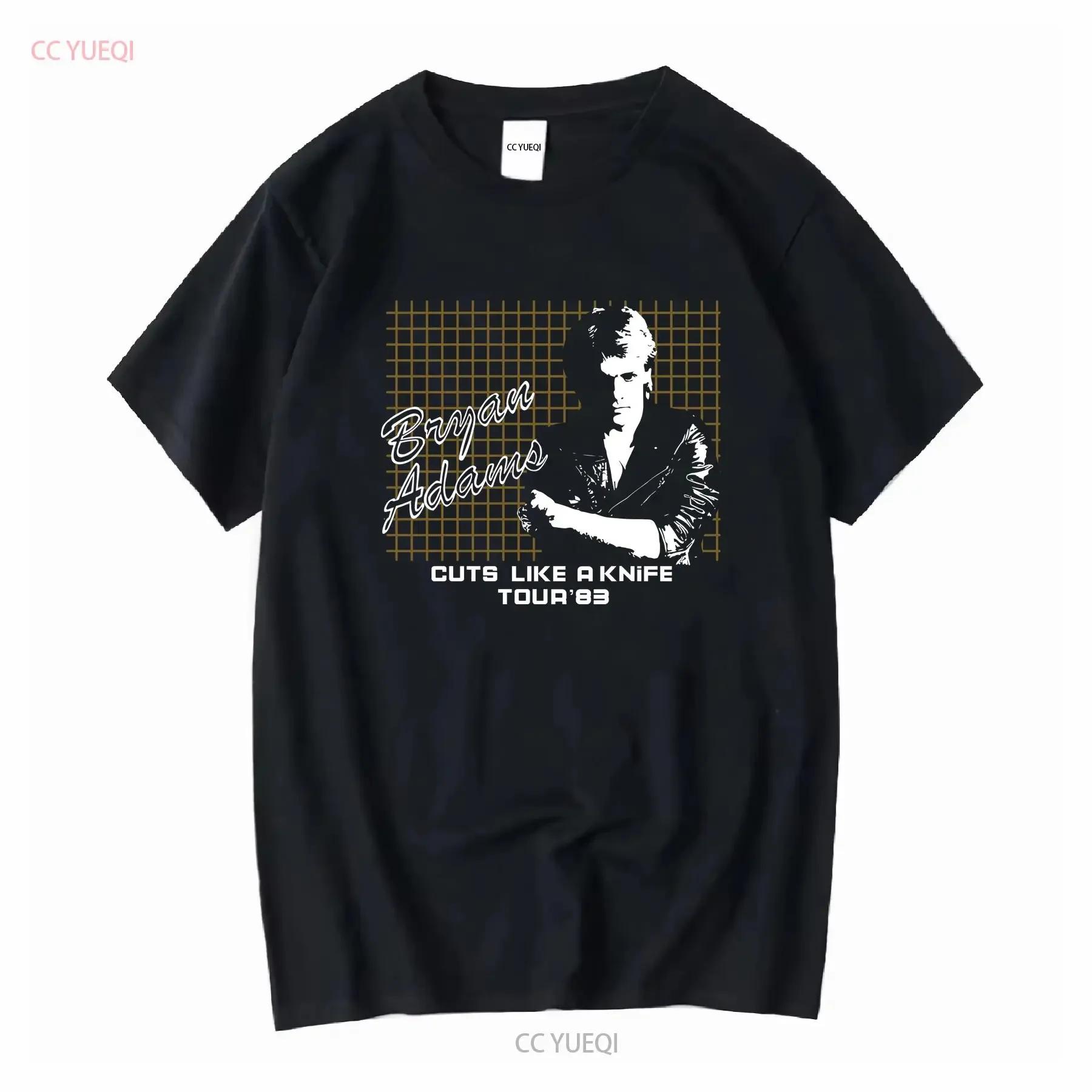 Vintage Bryan Adams T Shirt Cuts Like a Knife Tour 1983 3A338 vintage Washed Casual Soft homme Stylish Top For Everyday Wear