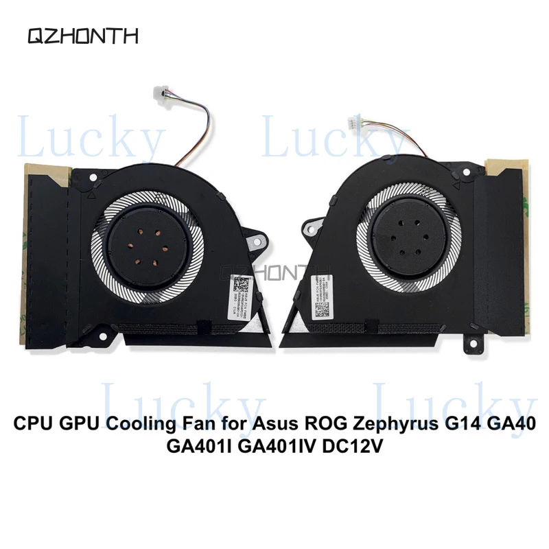 F New CPU & GPU Cooling Fan For ASUS ROG Zephyrus G14 GA401 GA401I GA401IV (12V)