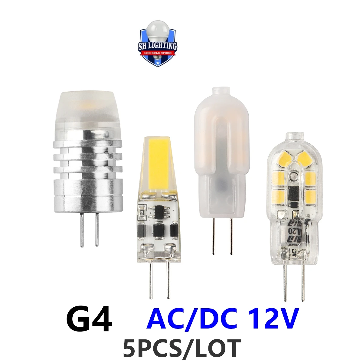 5PCS AC/DC 12V Low power LED MINI  G4 1.2W 2W 3W high light efficiency strobe free for crystal chandelier kitchen study toilet