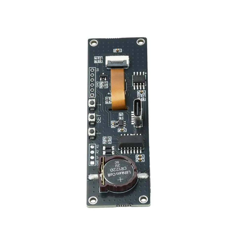 DC5V Electronic Flip Clock Module DIY Mainboard Large Split Flip Digital Screen Type C 6 Display Modes Silent Timekeeping Clock