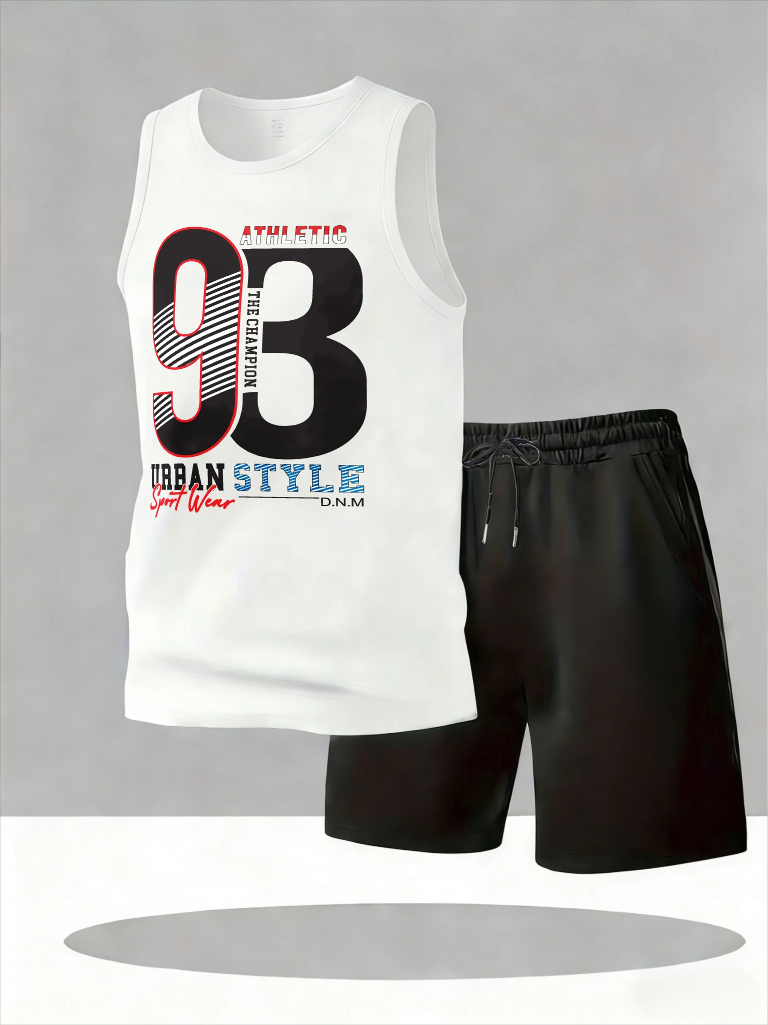 

Men's Tank Top Sets 2026 Summer Quick drying sports oversize two-piece set running sports two-piece Breathable beach crewneck