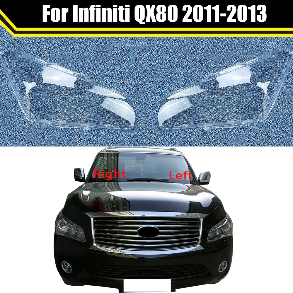 

Auto Headlamp Caps For Infiniti QX80 2011 2012 2013 Car Front Headlight Lens Cover Lampshade Lampcover Head Lamp Light Shell