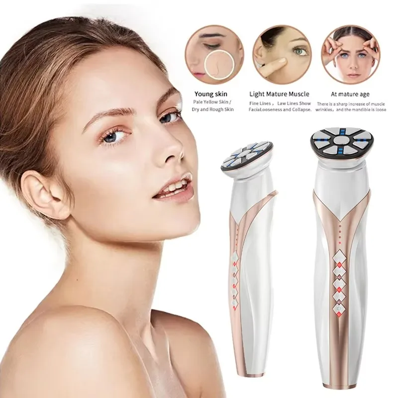 RF‑EMS Facial Beauty Device Anti‑Aging Skin Tightening Wrinkle Removal Rechargeable Home Face Lifting Skin Care Massager