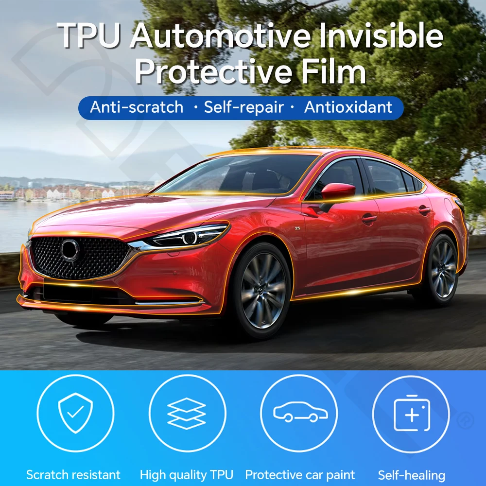 For Mazda 6 Atenza 2018-2021 8.5Mil TPU Paint Protection Film Pre-cut PPF Bra Car Body Anti-Scratch Clear Kit Resistant Cover - Image 4