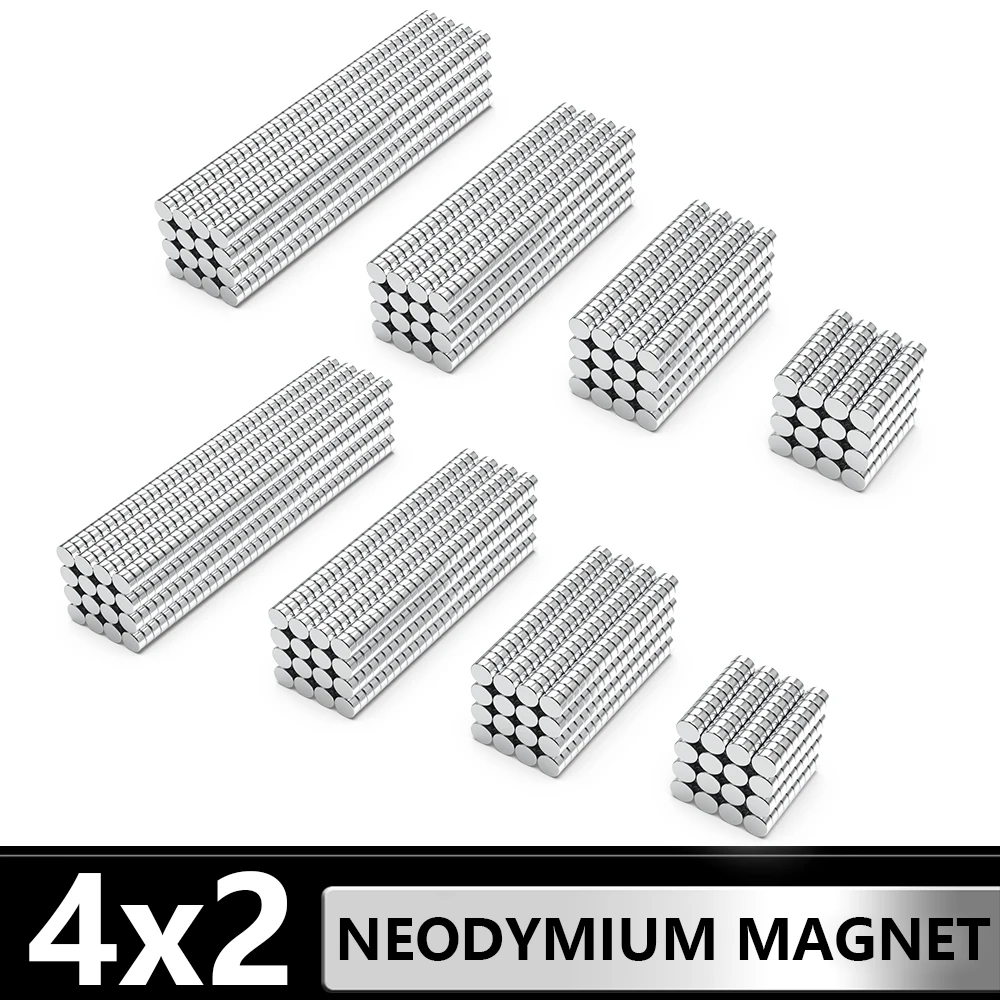 30~2000 Pcs Small Round Magnet 4x2 Permanent NdFeB Super Strong Powerful Magnets imans N35 4mm x 2mm Neodymium Magnet