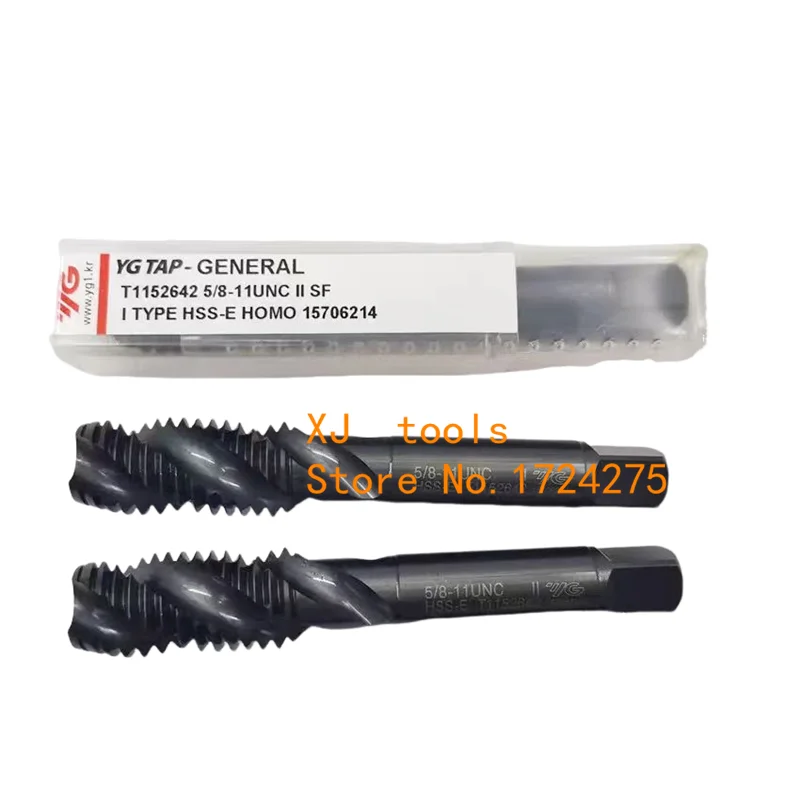 Korea YG-1 T1152 HSSE American INOX Spiral Fluted Tap UNC UNF 8-32/10-24 1/4-20 5/8 1/2 7/16 9/16 3/4 Machine Screw Thread Taps