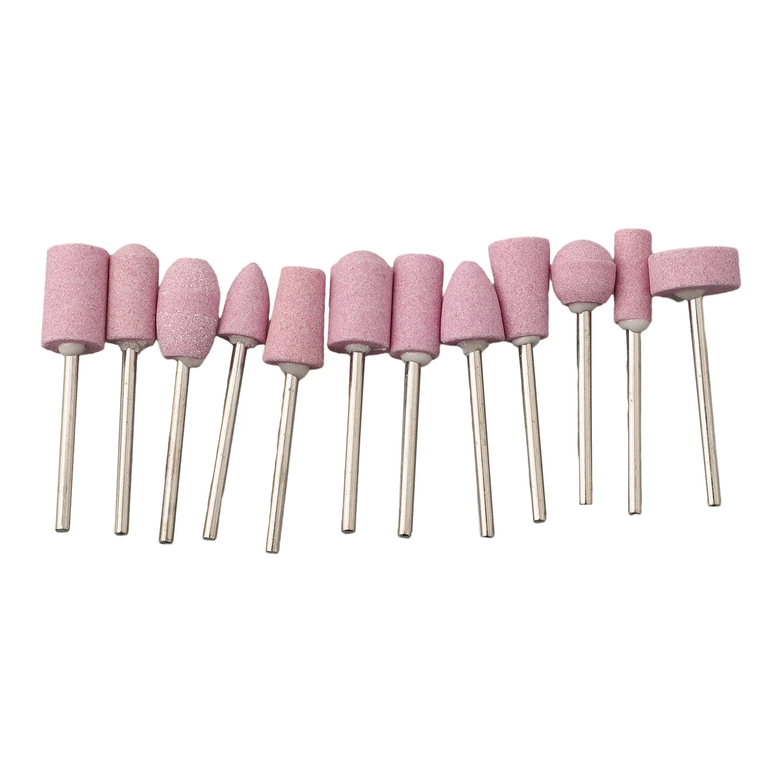 12 × Mini testa abrasiva in ceramica per fresatura, lucidatura, accessori per utensili rotanti per lucidatura di stampi, corrispondenza di utensili elettrici, chiodi per rifinitura