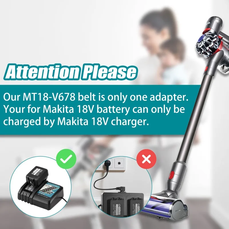 HAKSINKY Dual-Battery Waist-Mounted Weight Reducer for Makita/Milwaukee/Bosch 18/20V Battery To for Dyson V6V7V8 Vacuum Cleaners - view 5