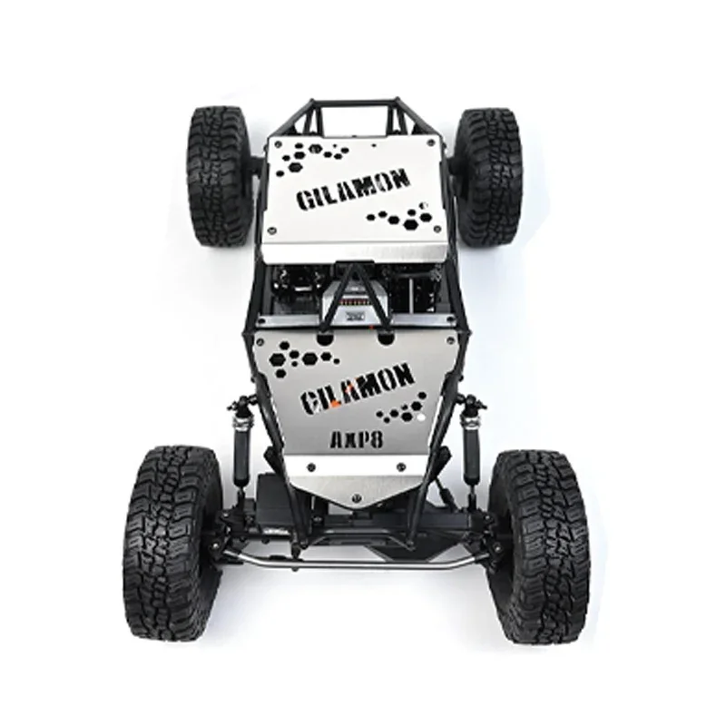 1/8 RC 크롤러용 은빛 금속 자동차 쉘 방탄복 1세트 AXIAL GILAMON AXP8