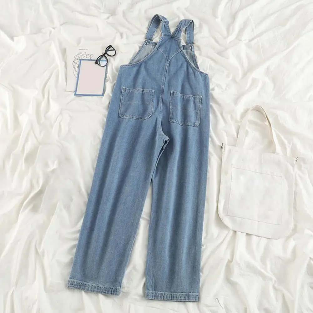 Модные джинсовые комбинезоны для женщин, свободный крой, классические повседневные джинсовые эластичные джинсовые комбинезоны, зауженные джинсовые брюки