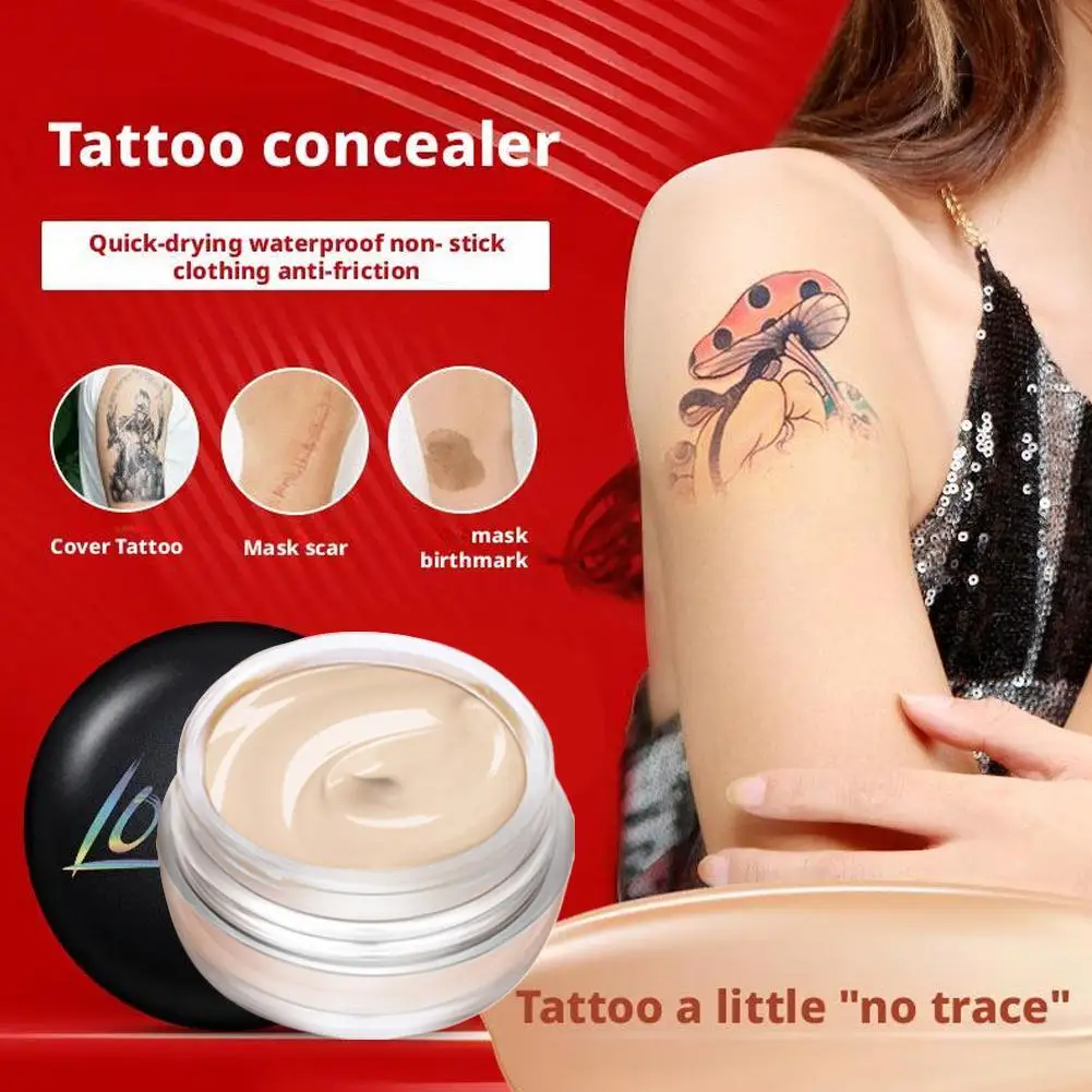 

Whitening Natural Body Foundation Cream Waterproof Scars Concealer Two-color Sweat-proof Long-lasting Tattoo Birthmarks Cov O7T9