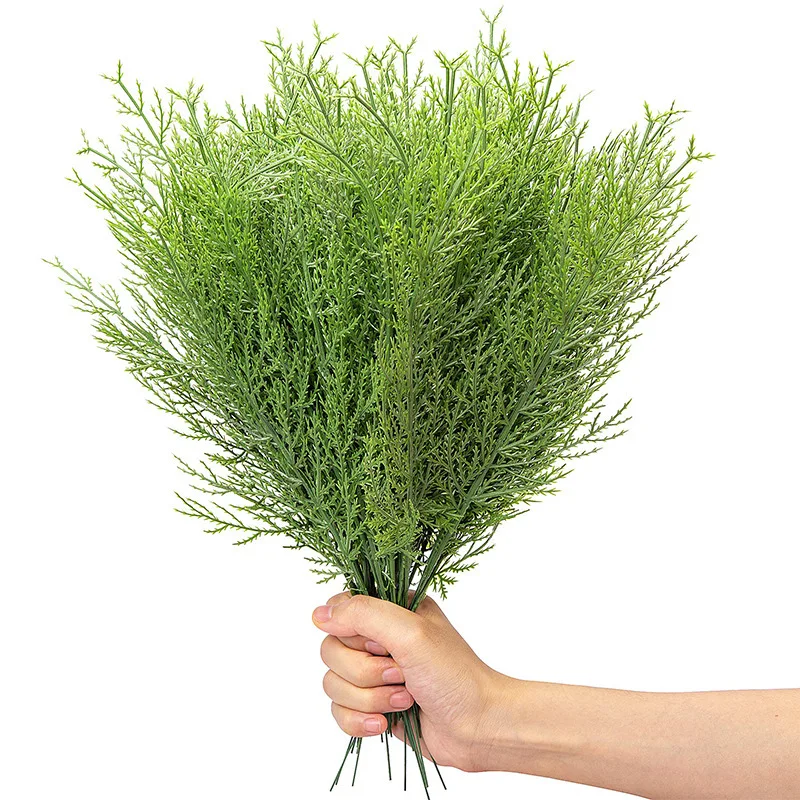 Artificial Pine Leaves Branch Christmas Fake Green Plants Leaves DIY Garland Xmas Tree Ornaments New Year Party Decoration