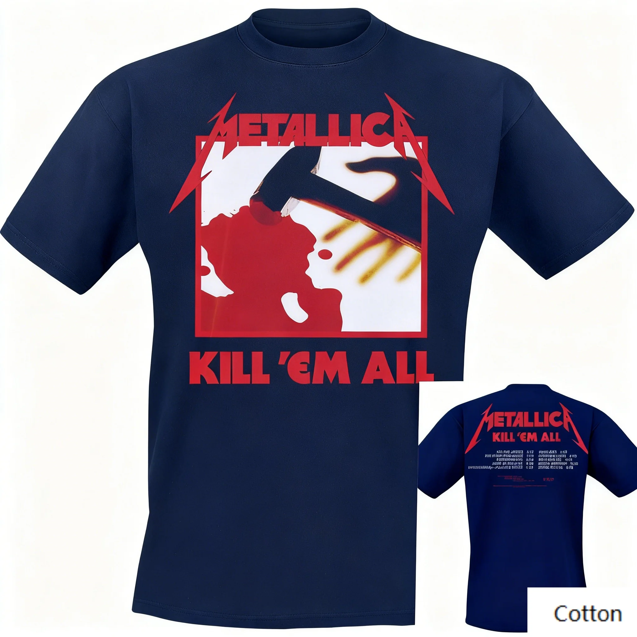 

Metallica Heavy Metal T-Shirt, Kill Em All Album Tee, Great for Fans Who Enjoy Band Debut & Hardcore Design