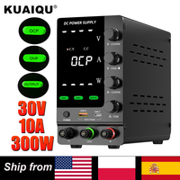 KUAIQU Upgrade 30V 10A Bench DC Power Supply With Encoder Adjustment,OCP OVP,OUTPUT Switch,USB Type-C Quick-Charge,60V 120V 3A